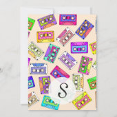 Retro 80's Neon Patterned Cassettebandjes van 90's Kaart (Achterkant)