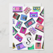 Retro 80's Neon Patterned Cassettebandjes van 90's Kaart (Achterkant)