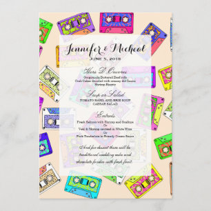 Retro 80's Neon Patterned Cassettebandjes van 90's Menu