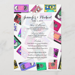 Retro 80's Neon Patterned Cassettebandjes van 90's Menu