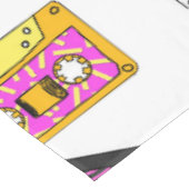 Retro 80's Neon Patterned Cassettebandjes van 90's Tafelkleed (Gekanteld)
