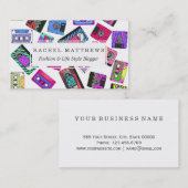 Retro 80's Neon Patterned Cassettebandjes van 90's Visitekaartje (Voorkant / Achterkant)