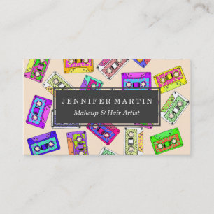 Retro 80's Neon Patterned Cassettebandjes van 90's Visitekaartje