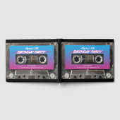 Retro 80s Neon Roze Blauw Mixtape Cassette Party G Gastenboek (Volledig)