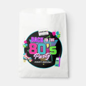 Retro 80's Neon verjaardagsfeestje Bedankzakje (Voorkant)