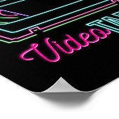 Retro 80s Neon Video Tape Vhs Poster (Hoek)