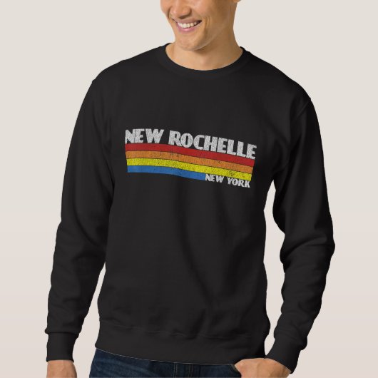 Retro 80s New Rochelle New York NY Souvenir Trui (Voorkant)
