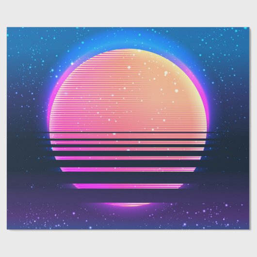 Retro 80s of 90s geometrische stijl abstract cadeaupapier (Vlak)