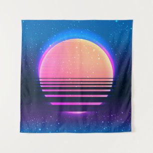 Retro  80s of 90s geometrische stijl abstract wandkleed