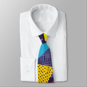 Retro 80s op maat gemaakte stropdas – Elegante mod