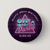 Retro 80's Party Button (Voorkant)