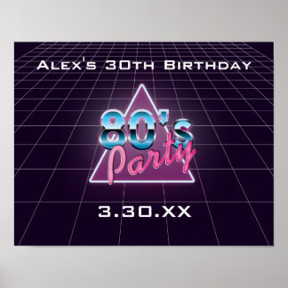 Retro 80's Party Poster