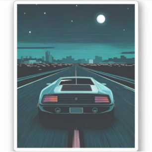 Retro 80s Pixel LoFi Vaporwave Futuristische Super Sticker