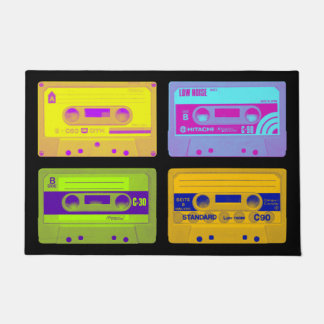 Retro 80s Pop Art Cassettebandjes Deurmat