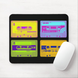 Retro 80s Pop Art Cassettebandjes Muismat