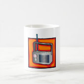 Retro 80s Pop Art Radio Trendy Vintage Koffiemok (Center)