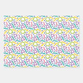 Retro 80s Pop Memphis Pattern Wrapping Paper (Voorkant)