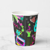 Retro 80's, Retro, elke leeftijd Papieren Bekers (Rechts)