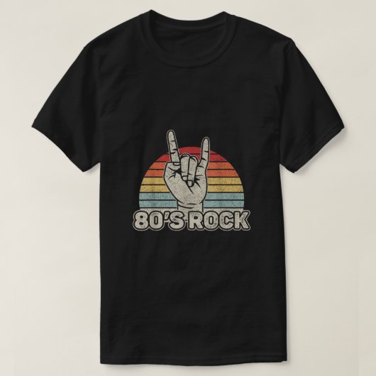  retro 80s Rock Band T-shirt (Design voorkant)