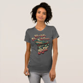 Retro 80s Rollerskate T-Shirt (Voorkant volledig)