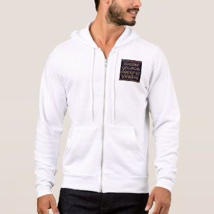 Retro 80's Roze en Gele Gloeiende Neon Alfabet Hoodie