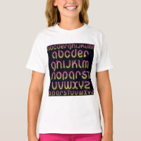 Retro 80s Roze en Gele Gloeiende Neon Alfabet