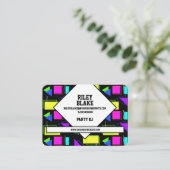 RETRO 80S SHAPE PATTERN BUSINESS COMPANY LOGO VISITEKAARTJE (Staand voorkant)