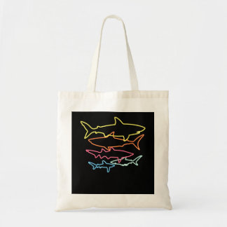 Retro 80s Shark Party Gift Idea Kinder Women Manne Tote Bag