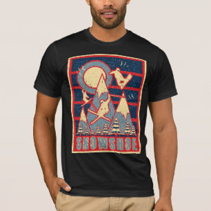 Retro 80s Sneeuwschoen Bergski T-shirt