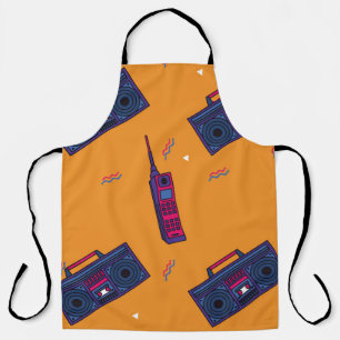 Retro 80s stijl achtergrond, kleurrijk. schort