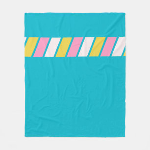 Retro 80s Strepen Fleece Deken