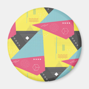 Retro 80's Style Button Badge Magneet