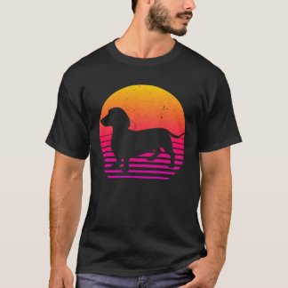  Retro 80's Style Teckel T-shirt