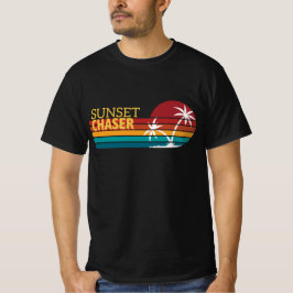 Retro 80s Sunset Chaser Tropical Palm Trees T-shirt