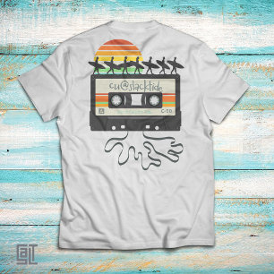 Retro 80s Surf Cassettebandje Vintage Zonsondergan T-shirt