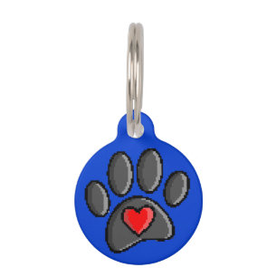 Retro 80s Videospel 8 Bit Pixel Art Hond Pootafdru Huisdierpenning