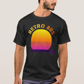 Retro 80s Vintage Zonsondergang  T-shirt