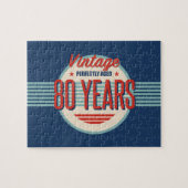 Retro 80th Birthday Legpuzzel (Horizontaal)