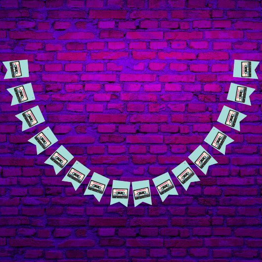 Retro 80th Birthday Party Vlaggetjes