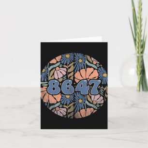 Retro 8647 Subtle Anti Trump 86 47 Bloemen Kaart