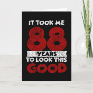 Retro 88 Jaar Oud Grappig 88e Verjaardagscadeau Kaart
