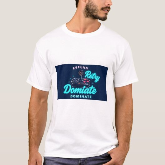 Retro 8-bit gaming joystick design T-shirt (Voorkant)