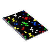 Retro 8 Bit Video Game Graphics Pattern Notitieboek (Rechterzijde)