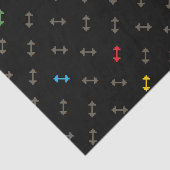 Retro 8-bits Gym Weegpatroon Tissuepapier (Detail)