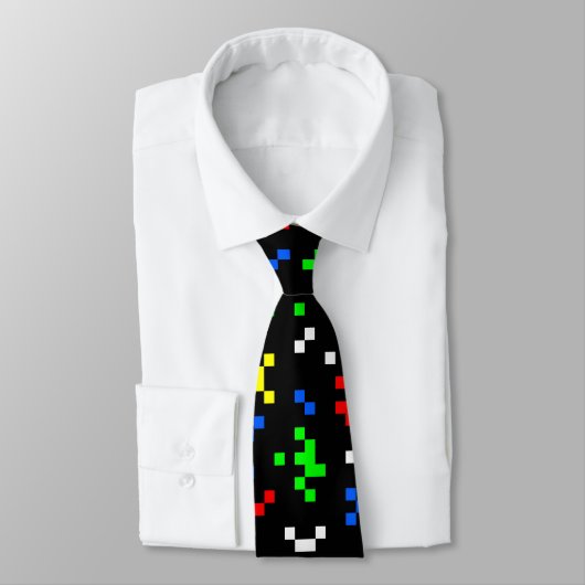 Retro 8-bits videographicspatroon stropdas (Gebonden)