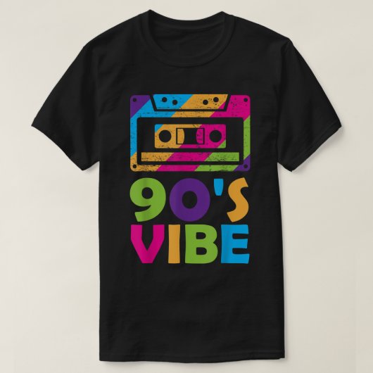 Retro 90’s Vibe Cassette Design T-shirt (Design voorkant)