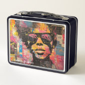 Retro 90s 80s Pop Art Tin Lunch Box (Achterkant)