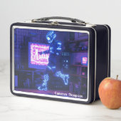 Retro 90s 80s  Robot Art Tin Lunchbox (In situ)