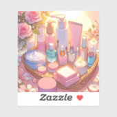 Retro 90s Anime Huidverzorging Esthetisch Sticker (Vel)