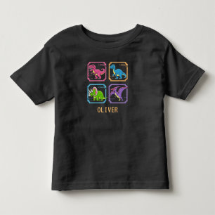 Retro 90s Arcade Dinosaurus Karakter Scherm Kinder Shirts